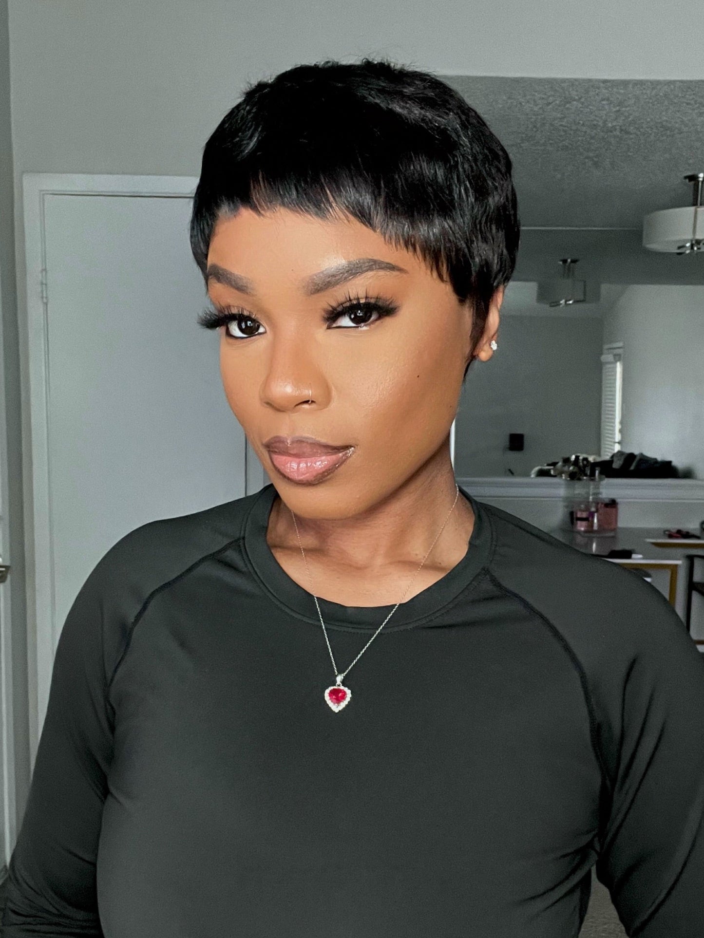 Full Lace Pixie Cut Wig 100% Human Hair - 009