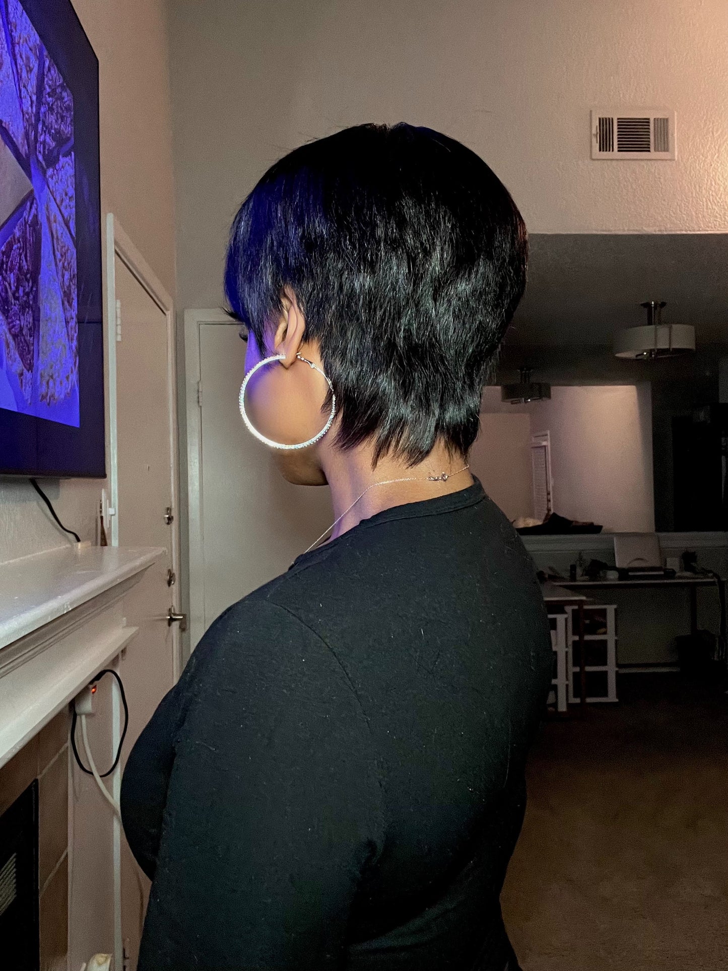 Silken Glide Smooth Full Lace Pixie Cut Human Hair wig - 010