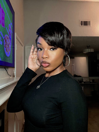 Comet Edge Full Lace Pixie Cut Human Hair wig - 011