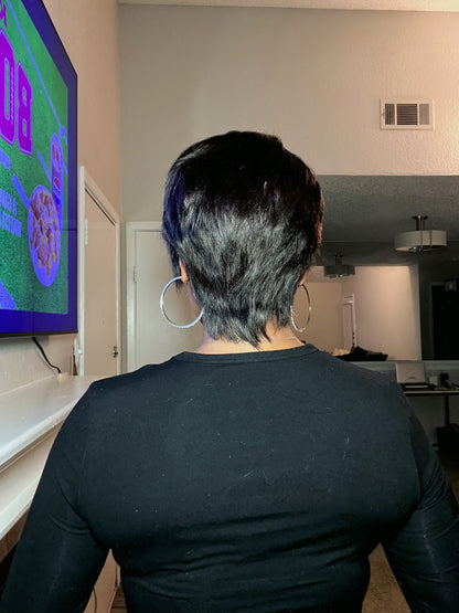 Comet Edge Full Lace Pixie Cut Human Hair wig - 011