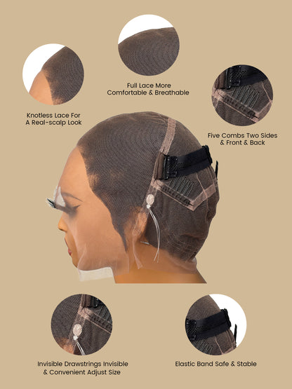 Full Lace Pixie Cut Wig 100% Human Hair - 009