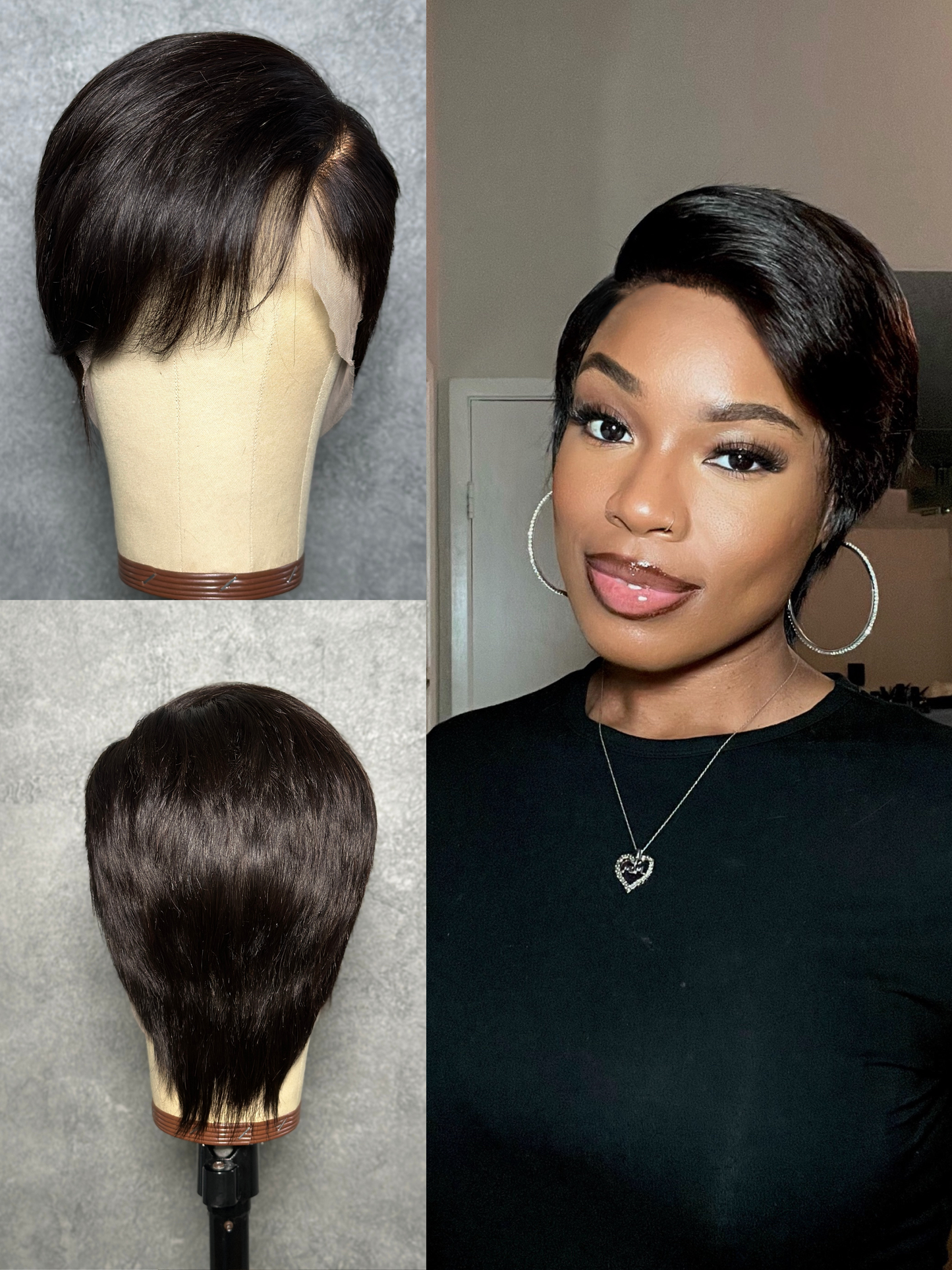 Comet Edge Full Lace Pixie Cut Human Hair wig - 011